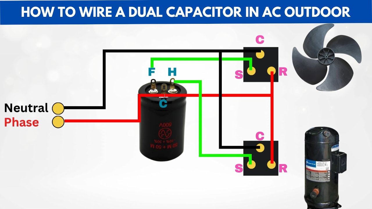 How to Wire a Dual Capacitor in AC Outdoor Unit | Step-by-Step Tutorial