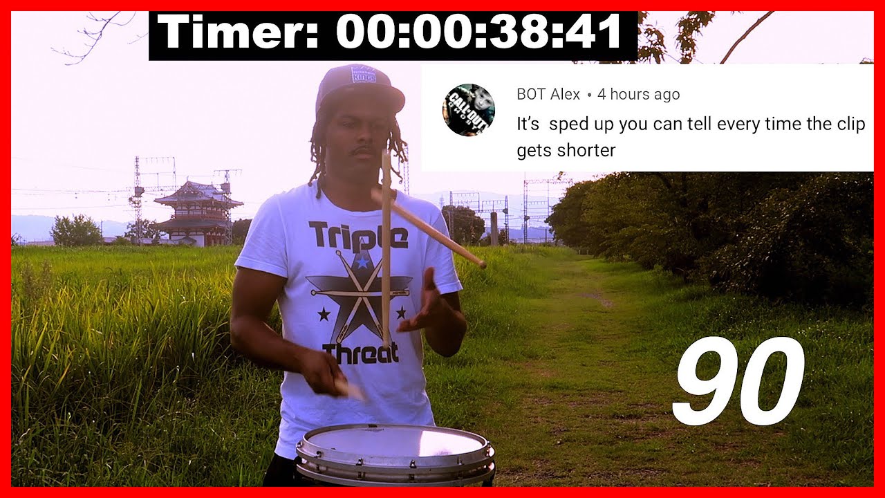 FASTEST Snare Drum Single Stroke Juggle *Challenge*