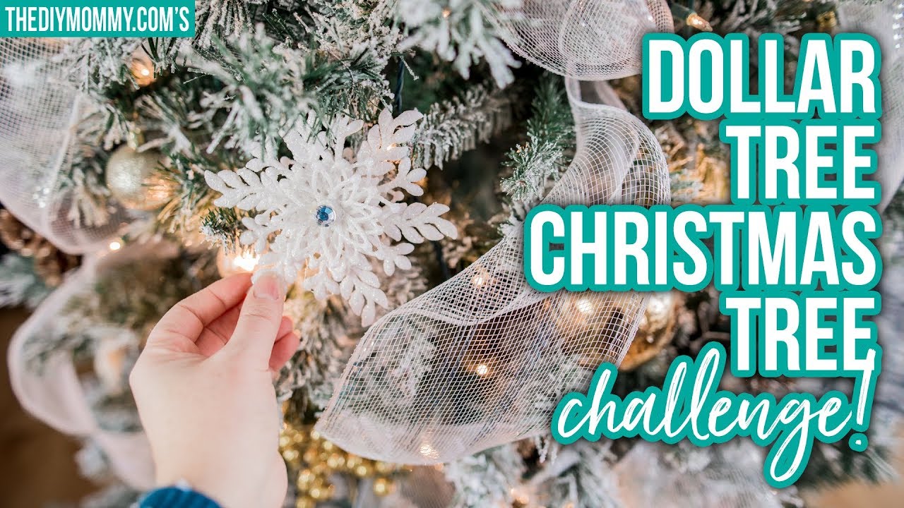 DOLLAR TREE CHRISTMAS TREE DECORATING CHALLENGE!