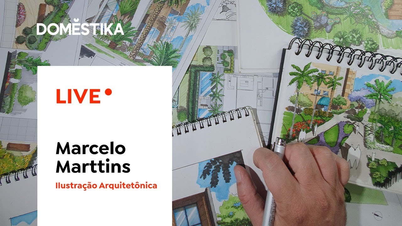 Criando elementos básicos da ilustração arquitetônica, com Marcelo Marttins
