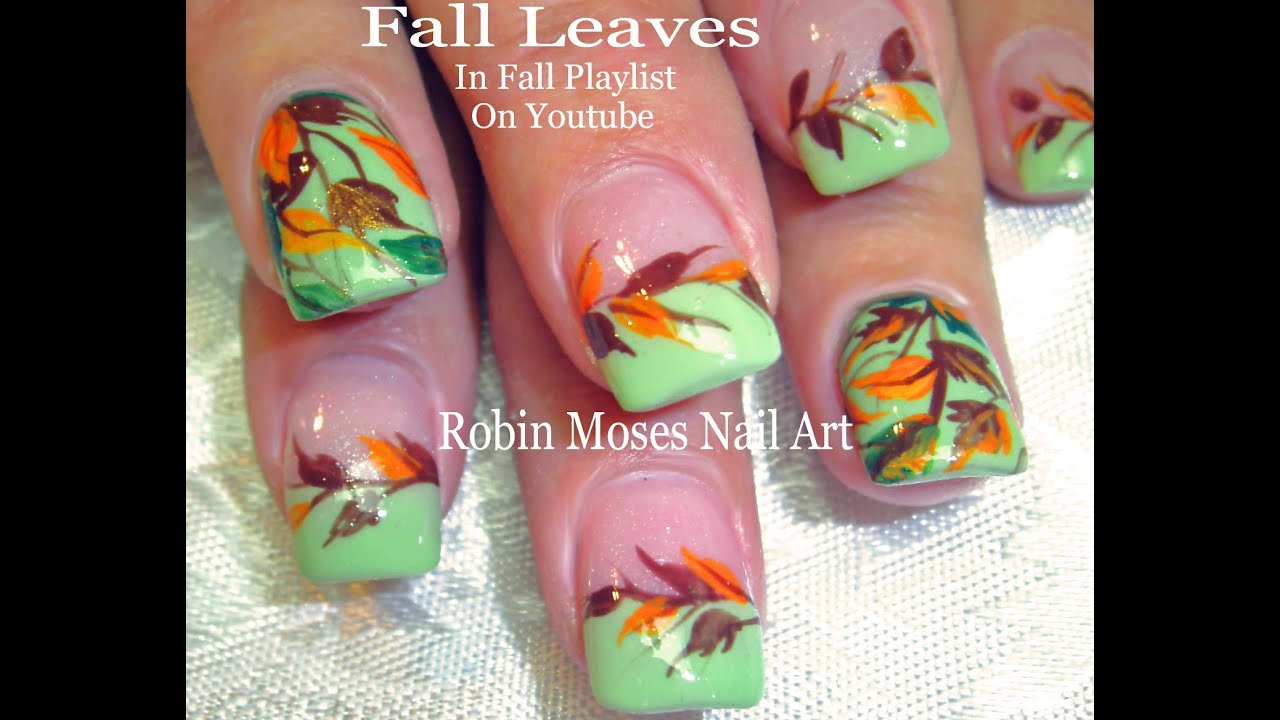 Nail Art! DIY Fall Nails! Easy Autumn Leaves Design Tutorial