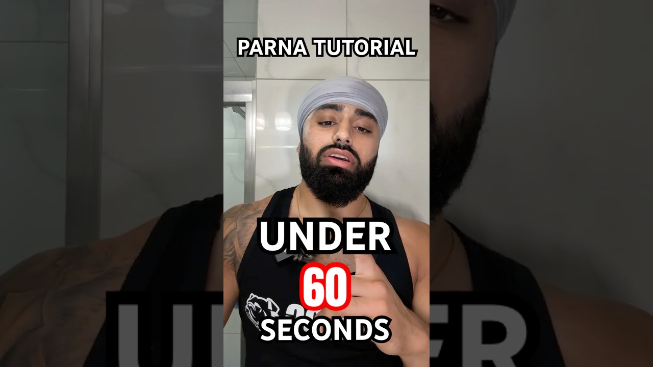How to Tie a Parna | Quick Sikh Turban Tutorial in 60 Seconds!