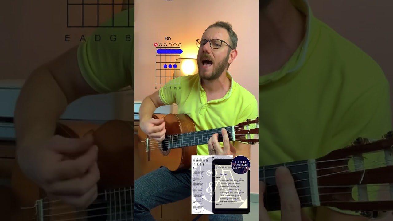Tout le bonheur du monde #accordsguitare #partitionmusicale #coverguitare
