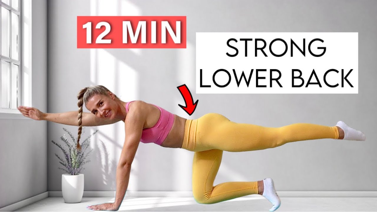 12 MIN LOWER BACK Toning & Strength workout at home, No Equipment , No Repeat, Burn Calories