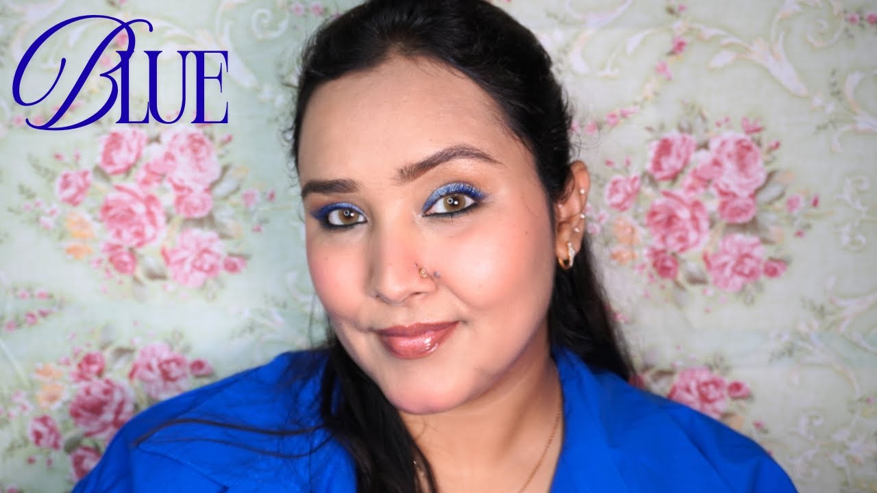 A BLUE Eye Look| Makeup Only, No Talking| Drugstore Makeup Only| Makeup Stories by Akanksha