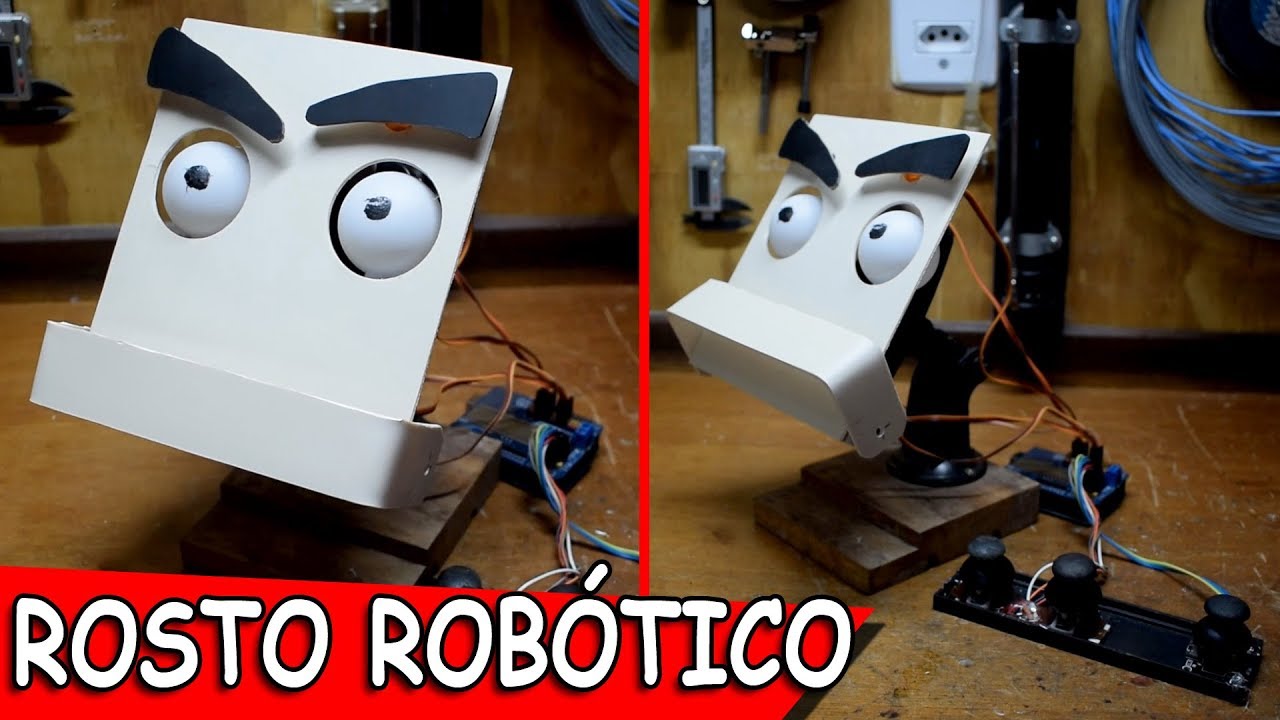 Como fazer um rosto robótico! Animatronics #arduinofácil