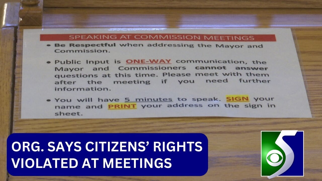 Residents’ First Amendment rights violated in city meetings, organization says