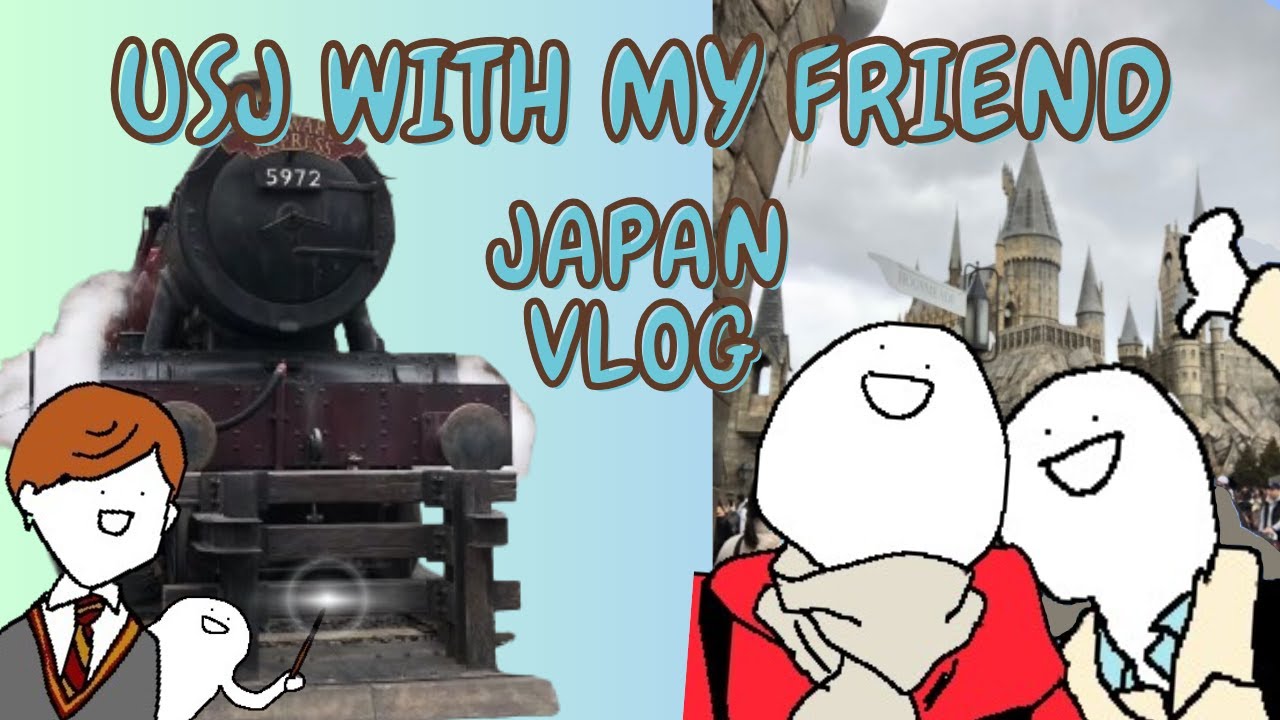 Japan Vlog | USJ with My Friend | Entering the Harry Potter Area　#vlog #japan  #usj #travel #doodle
