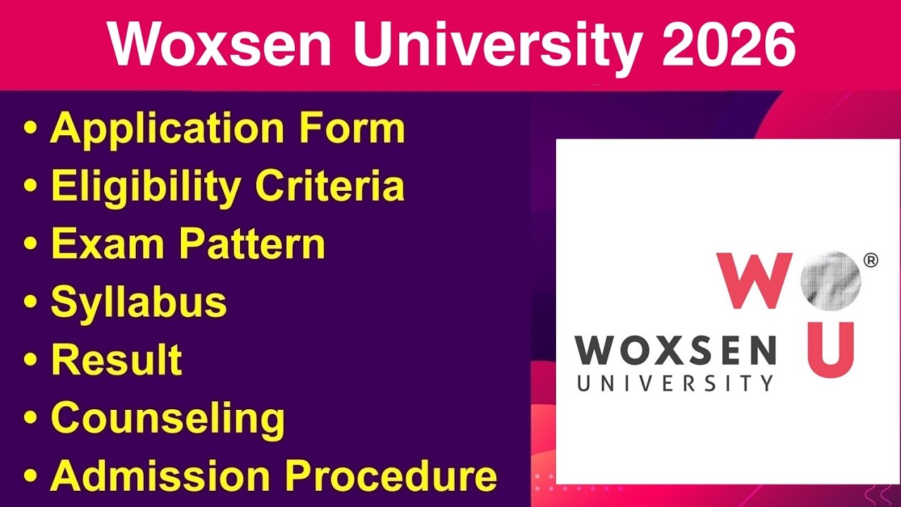 Woxsen University 2026 - Eligibility Criteria, Exam Date, Application form, Exam Pattern, Counseling