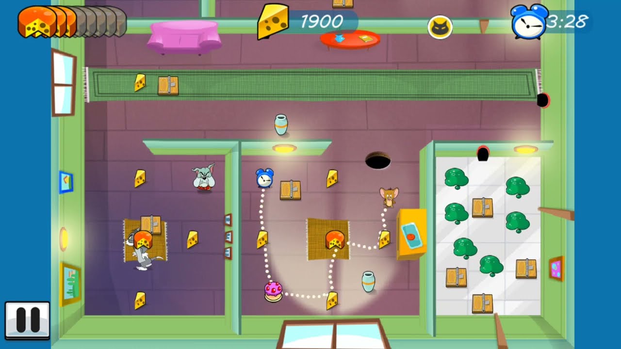TOM AND JERRY MOUSE MAZE WALKTHROUGH GAMEPLAY FIRST FLOOR A PART 2