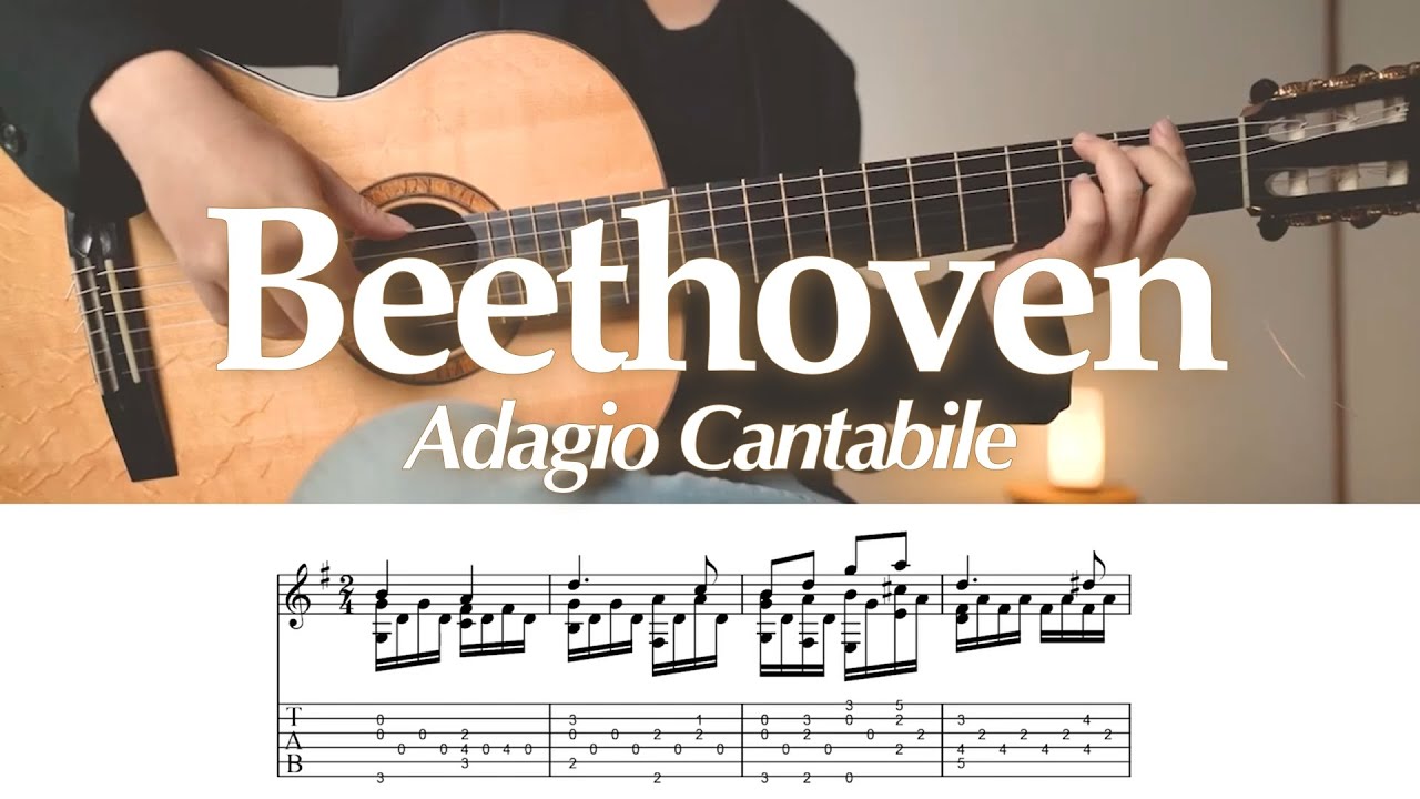Sonata Pathétique  2nd Mvt  Adagio Cantabile ｜  Beethoven   ｜TAB