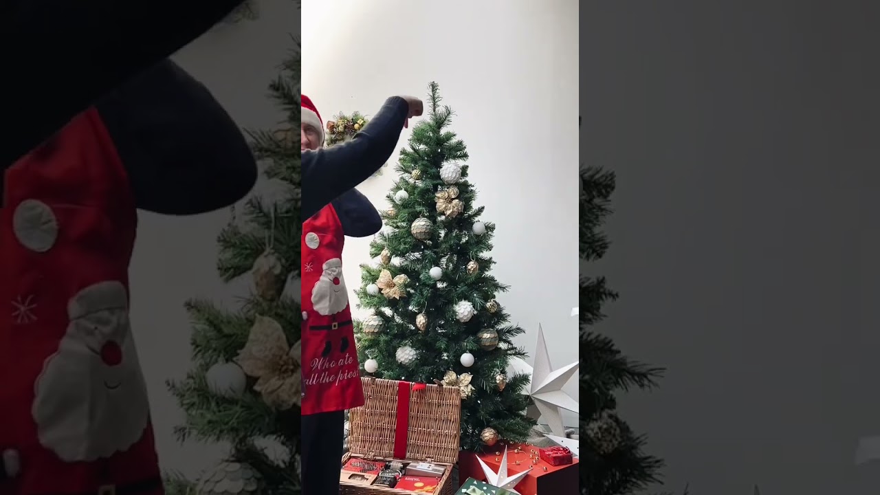 Christmas reel filming in October - the outtakes 😂 #christmas #christmasiscoming #christmashampers