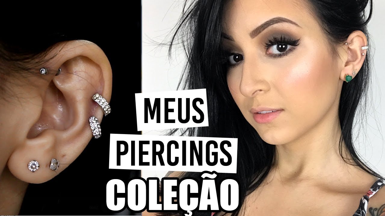 MINHA COLEÇÃO DE PIERCINGS