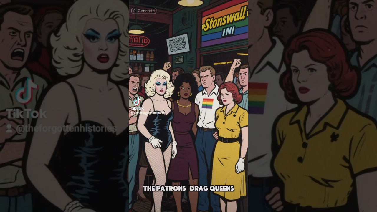 🌈 Stonewall Uprising...Pride began with a riot. #Stonewall #ForgottenHistories #lgbtq #viralshort