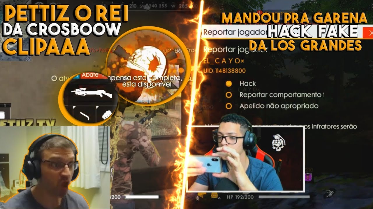 PETTIZ FAZ O IMPOSSIVEL COM CROSBOOW, CEROL MANDA HACK PRA GARENA (Melhores clips)