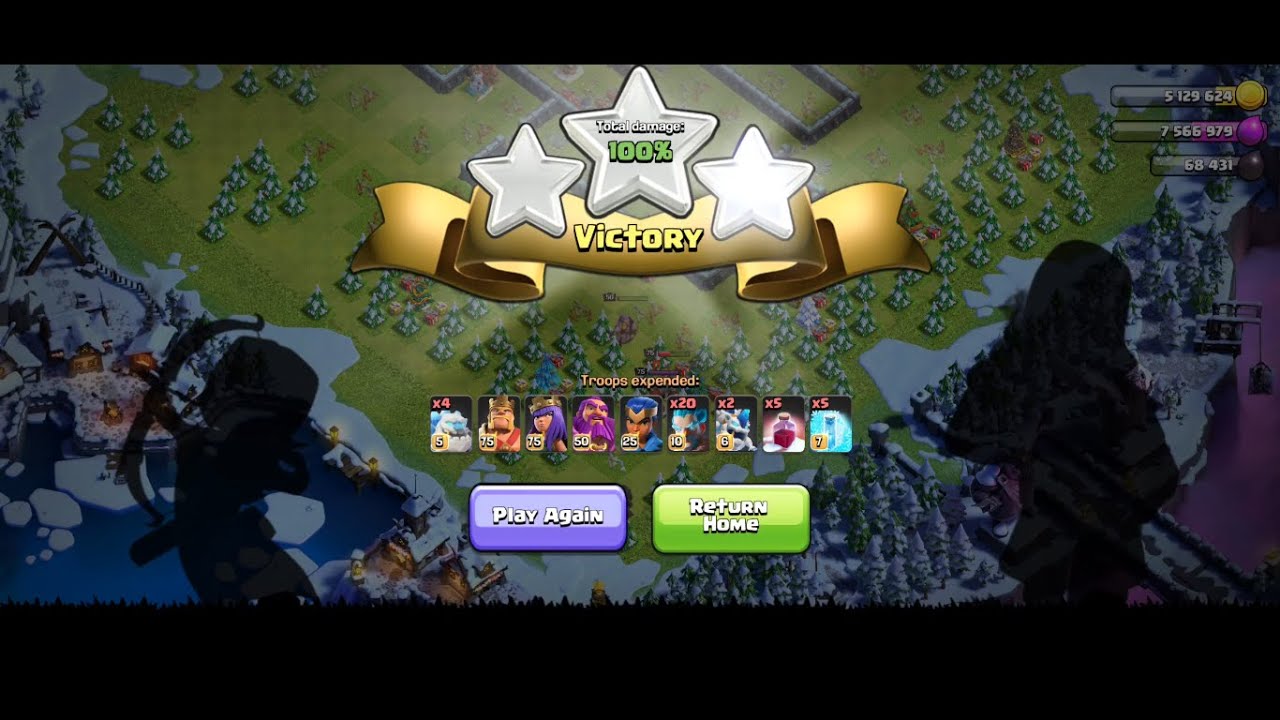 3 stars in epic winter challenge 100% destruction | Attack strategy Clash of Clans