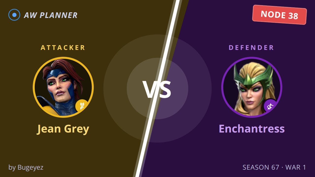 S67 War 1: Jean Grey vs 38 Enchantress
