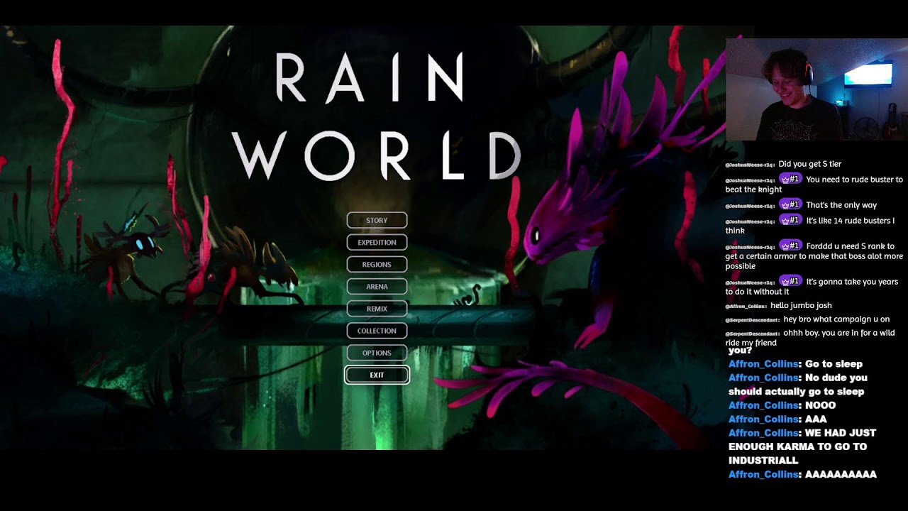 Rain world with continental penguin