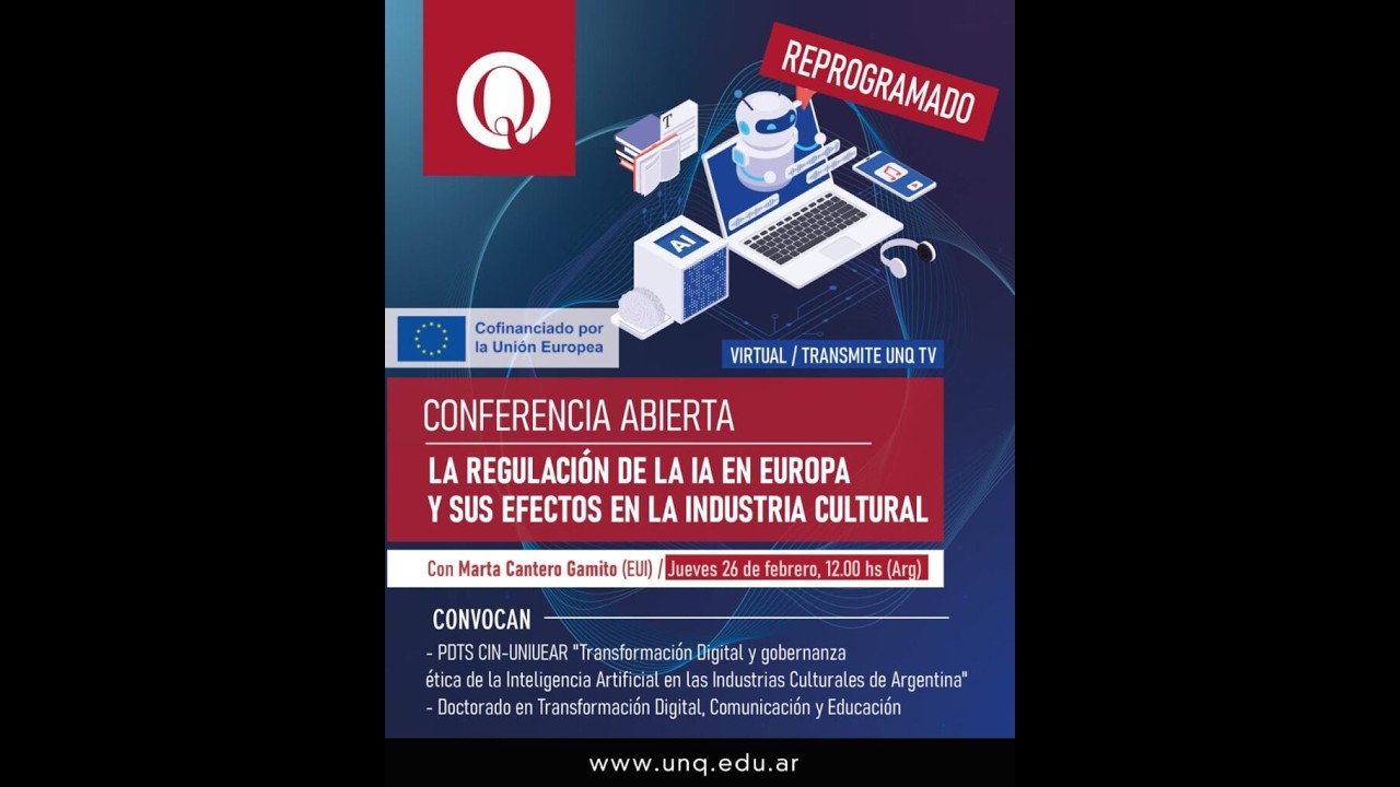 Conferencia abierta: La regulación de la IA en Europa y sus efectos en la industria cultural