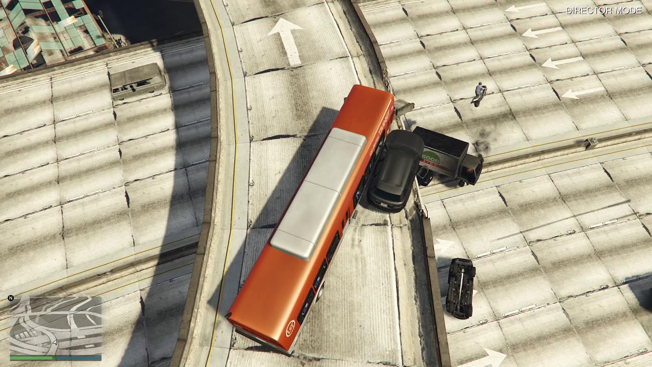 INSANE GTA 5 GLITCH – NPCS DRIVE OFF OVERPASS & EXPLODE! 🤯CAR GO BOOM CRASH TEST CAR GUN MODE