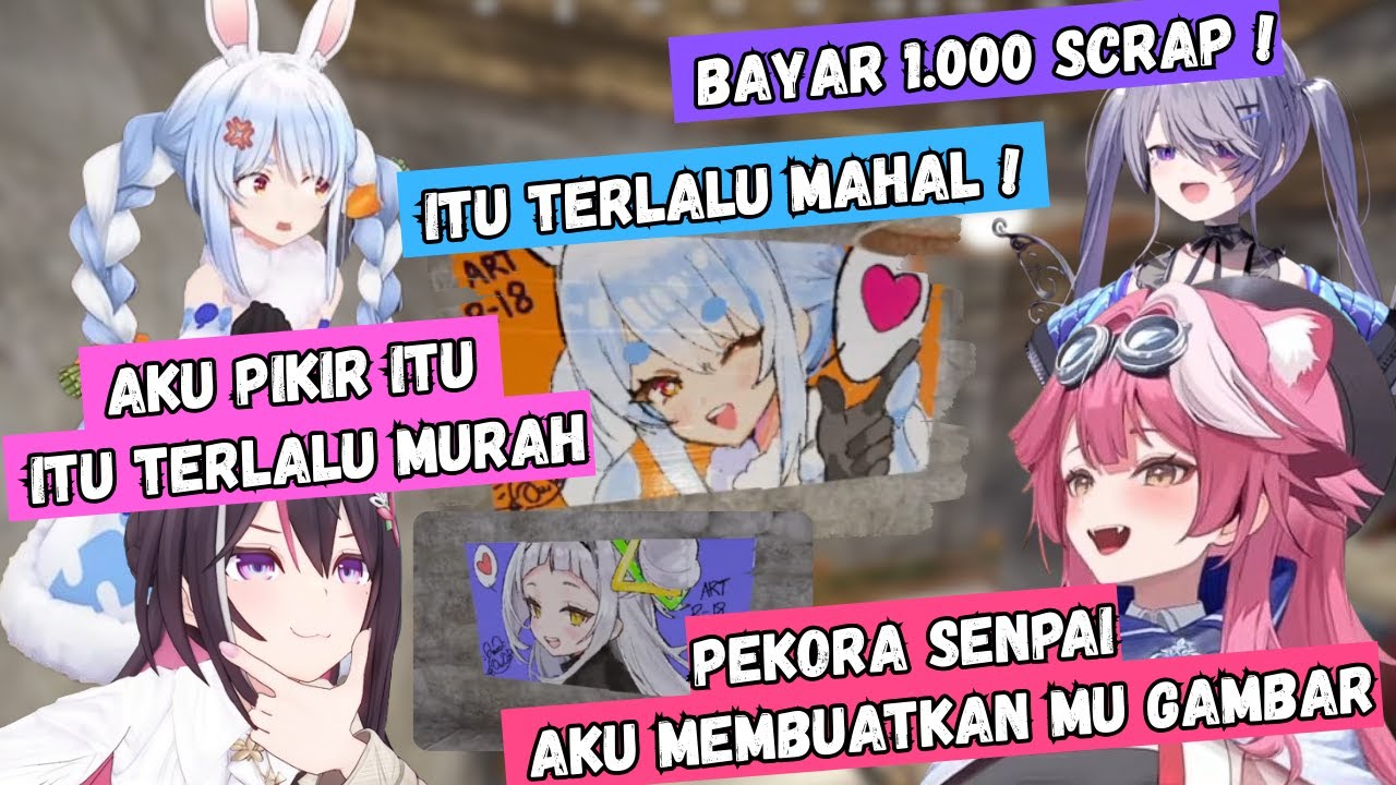 Raora dan Bijou Bikin Gambar Untuk Pekora dan Meminta 1.000 Scrap Untuk Bayaran nya | Holo Rust