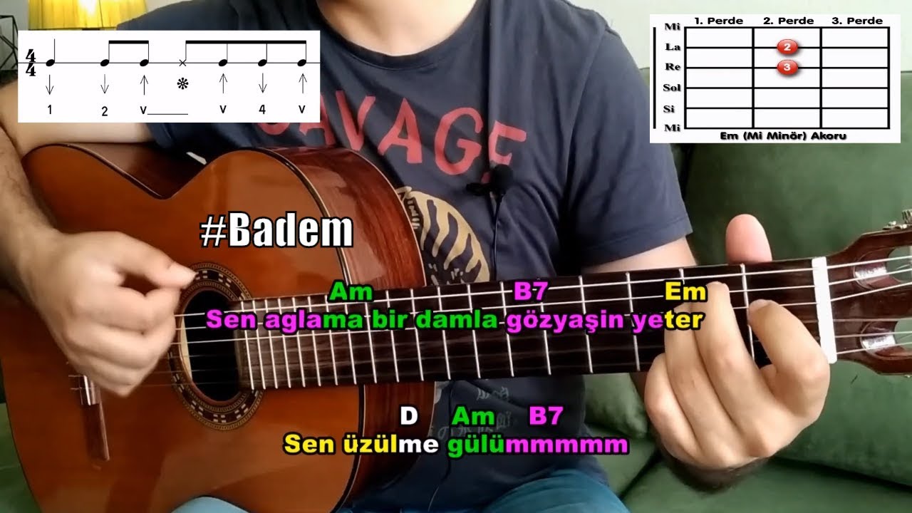 Badem | Sen Ağlama | Gitar Dersi