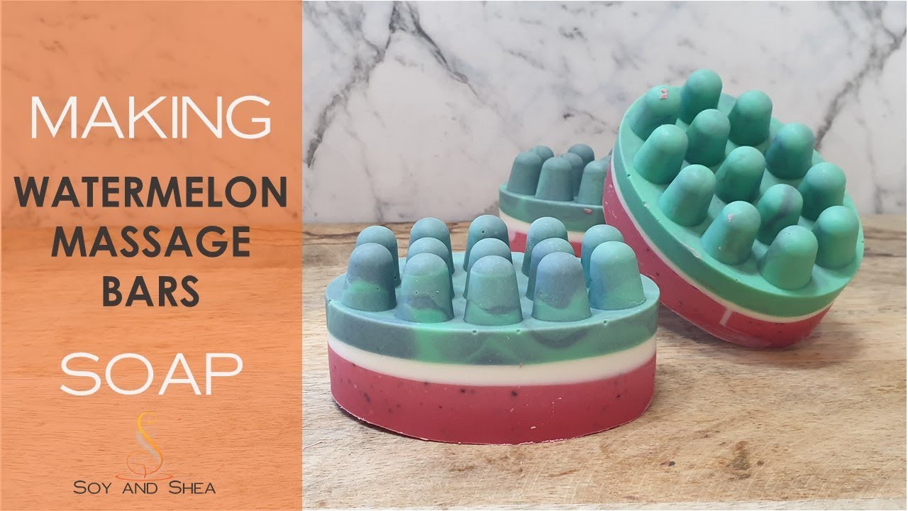 Watermelon Massage Bar - Cold Process Soap | Soy and Shea