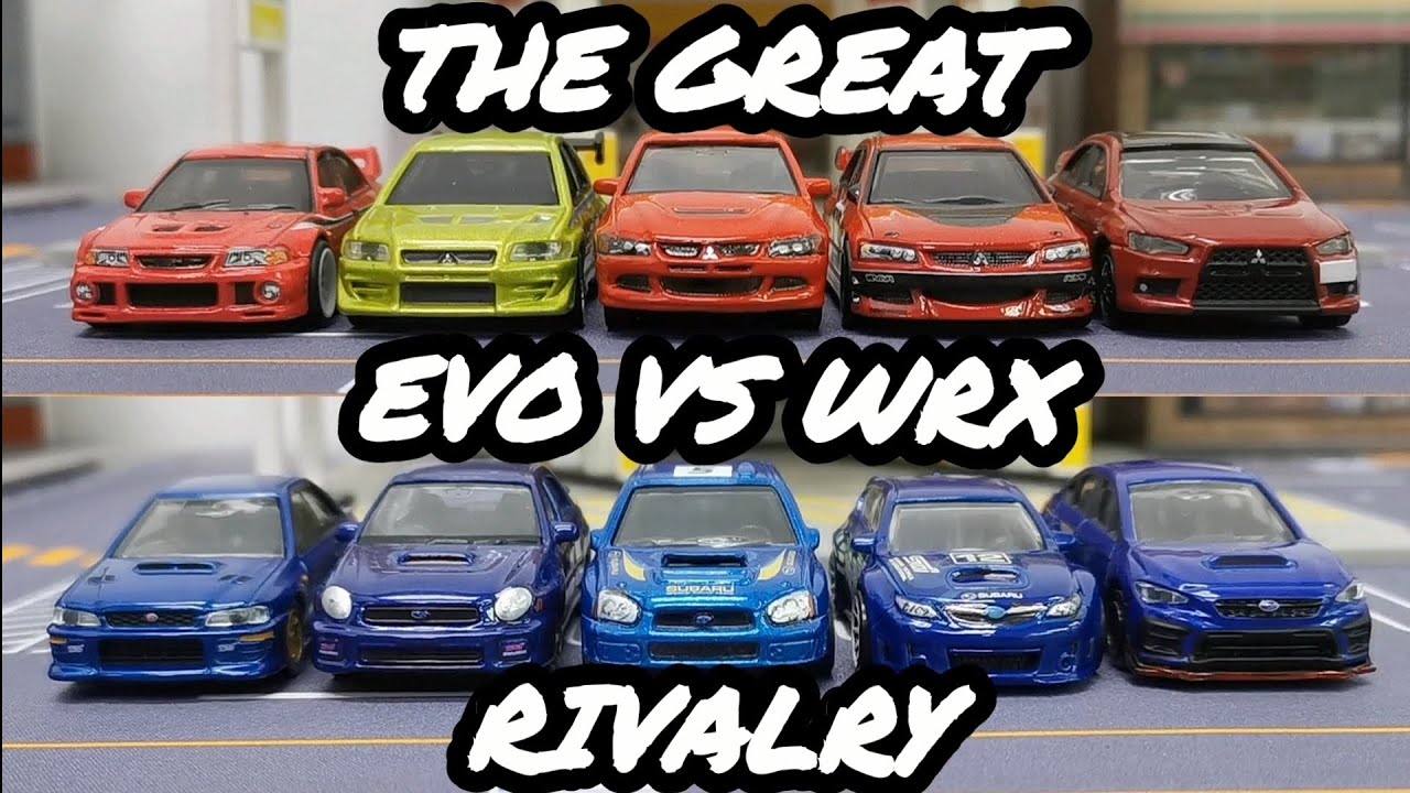 Величественное соперничество EVO и WRX! #машины #литыемодели #hotwheels #jdm #автомобили #гонки #...