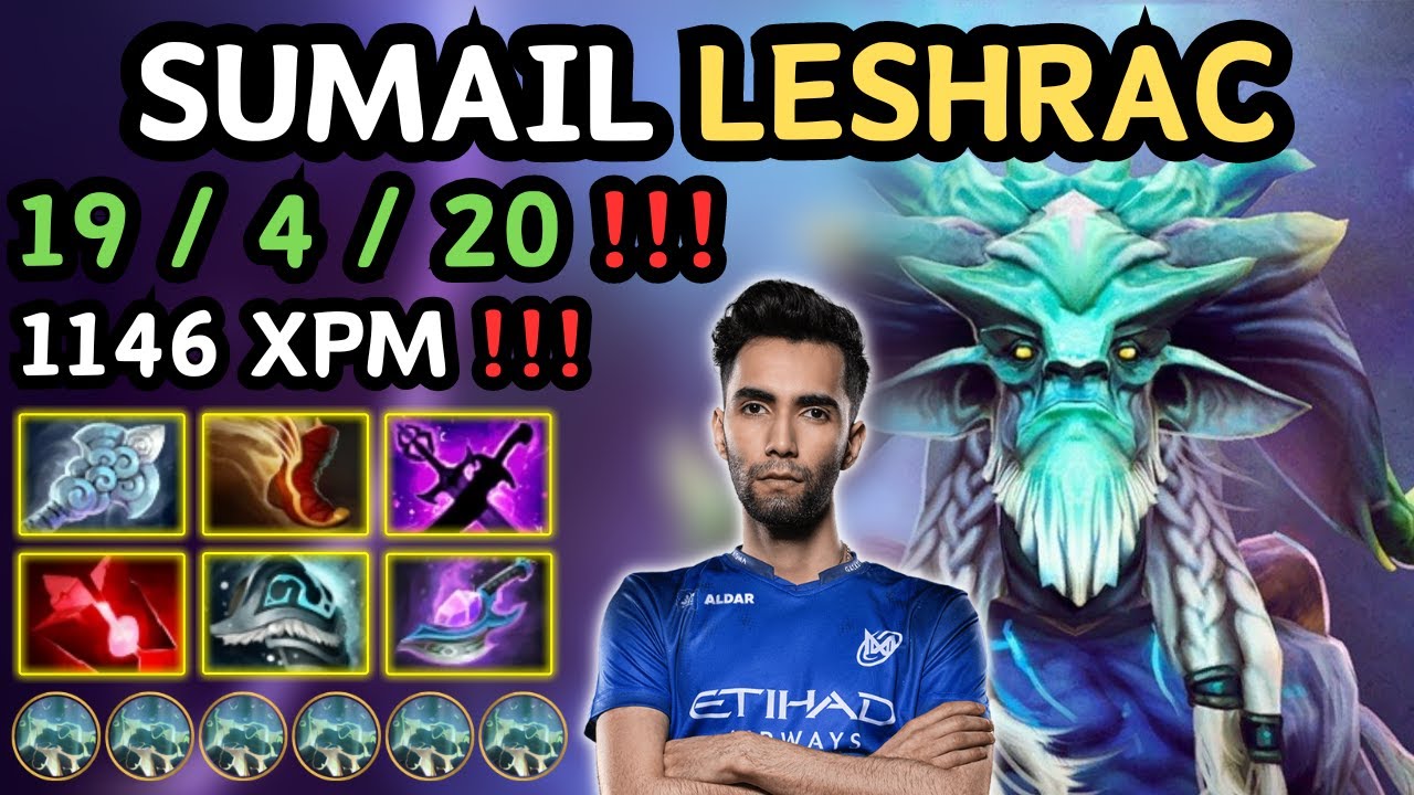 🔥 7.35c LESHRAC Midlane Gameplay From SUMAIL 🔥 1146 XPM Insane Play From SUMAIL - Dota 2