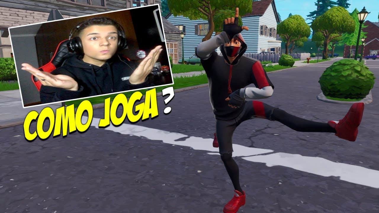 FINGINDO SER NOOB COM A SKIN IKONIK CONTRA O PLAYER MAIS DESUMILDE E TOXICO DO FORTNITE