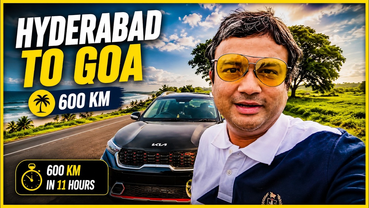 EP01 Hyderabad to Goa Road Trip by Car | Scenic Route & Food Stops I Bharat Ghoomo