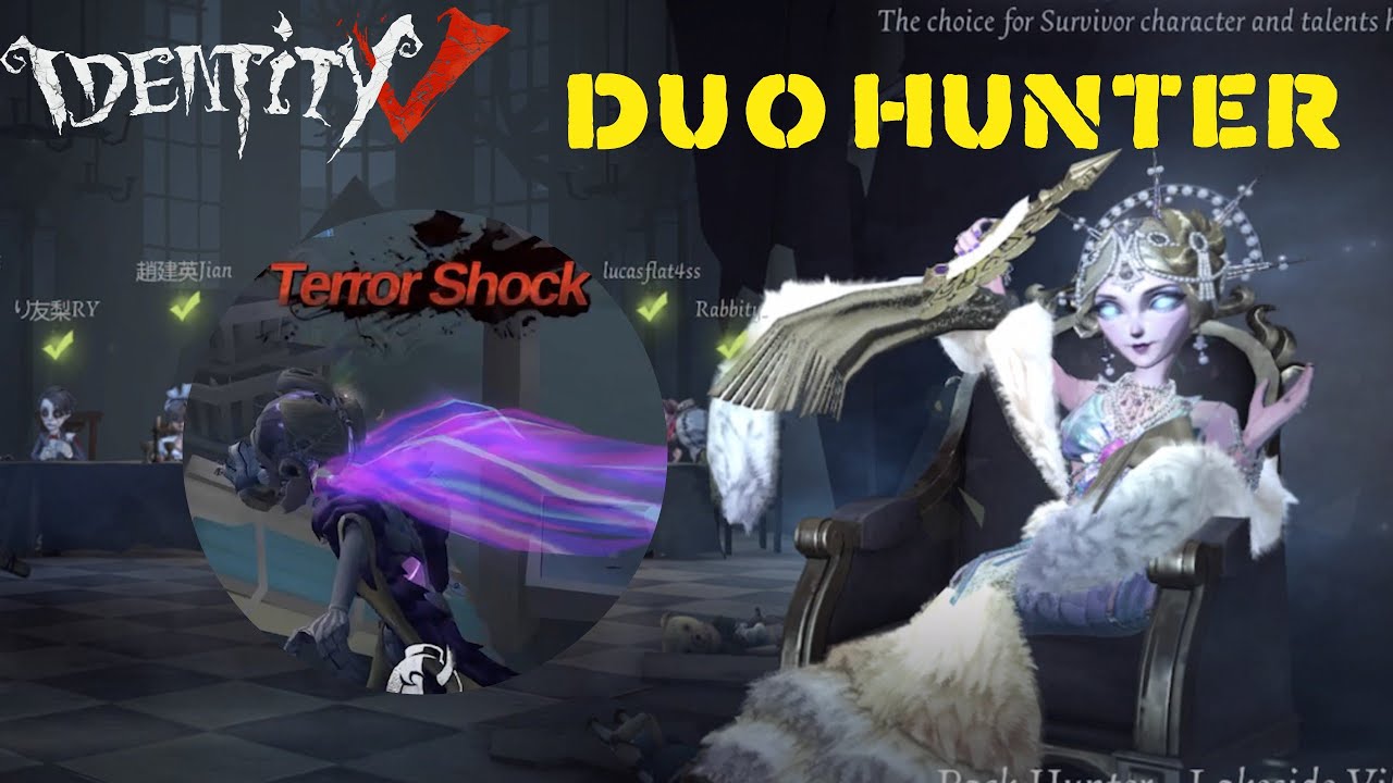 [Identity V] 8v2 Duo hunter | My first gameplay with Geisha COA Eternal Aurora skin