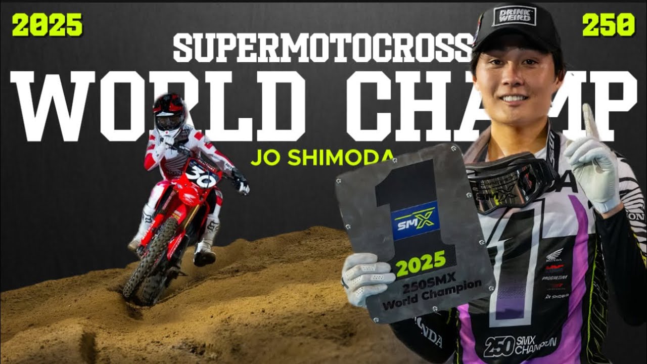 Witness Jo Shimoda become the 2025 250 SuperMotocross World Champion!