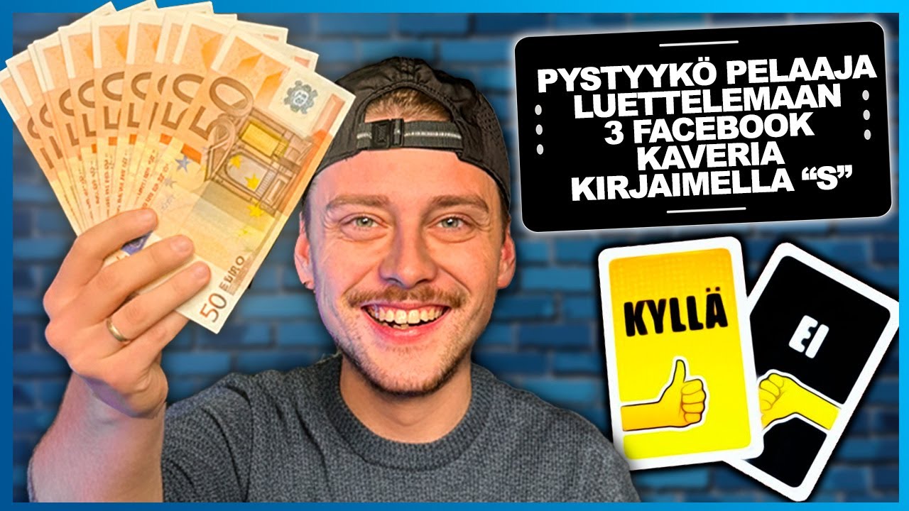 Pelataan HAASTE -peliä oikealla rahalla