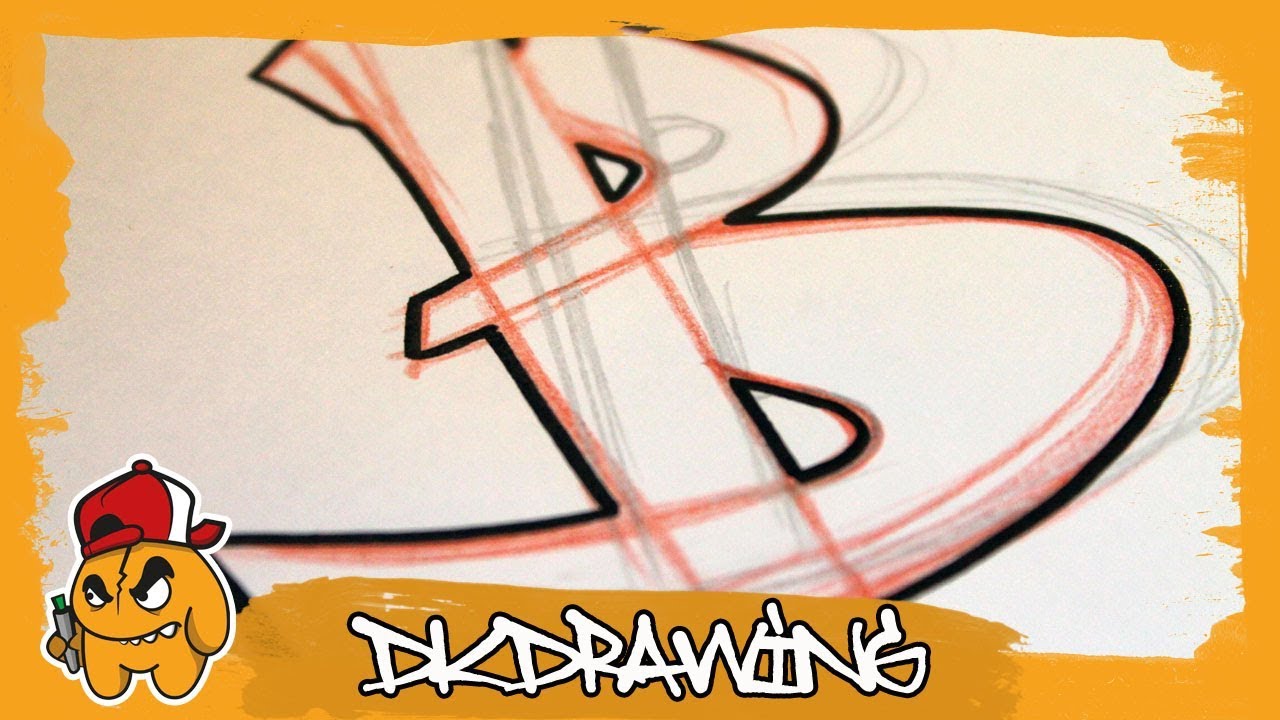 Graffiti Tutorial for beginners - How to draw & flow your graffiti letters - Letter B