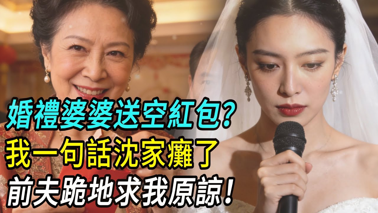 婚禮上，婆婆笑著遞給我一個空紅包，老公讓我別計較，我拿起麥克風，一句話讓他家在全城抬不起頭！