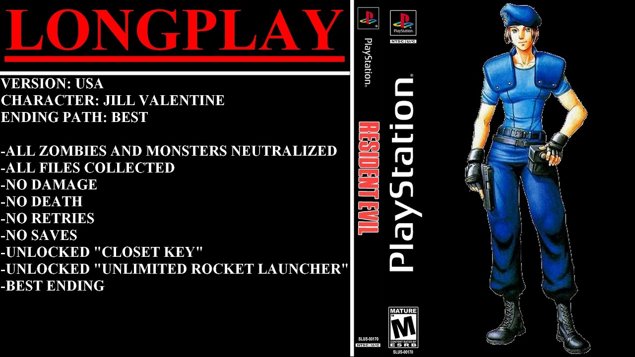 Resident Evil [USA] (PlayStation) - (Longplay - Jill Valentine | Best Ending Path)
