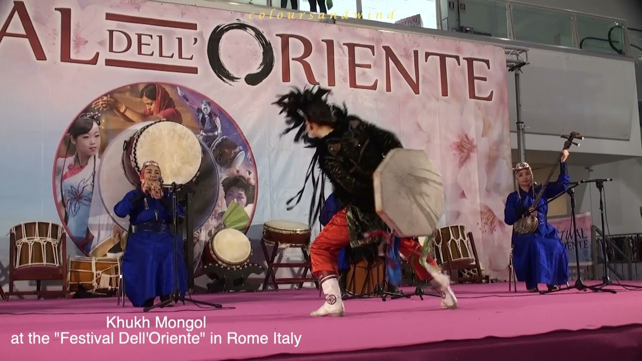 Khukh Mongol - Folk Dance with mask - Festival Dell'Oriente 25 aprile 2022 Roma Italy
