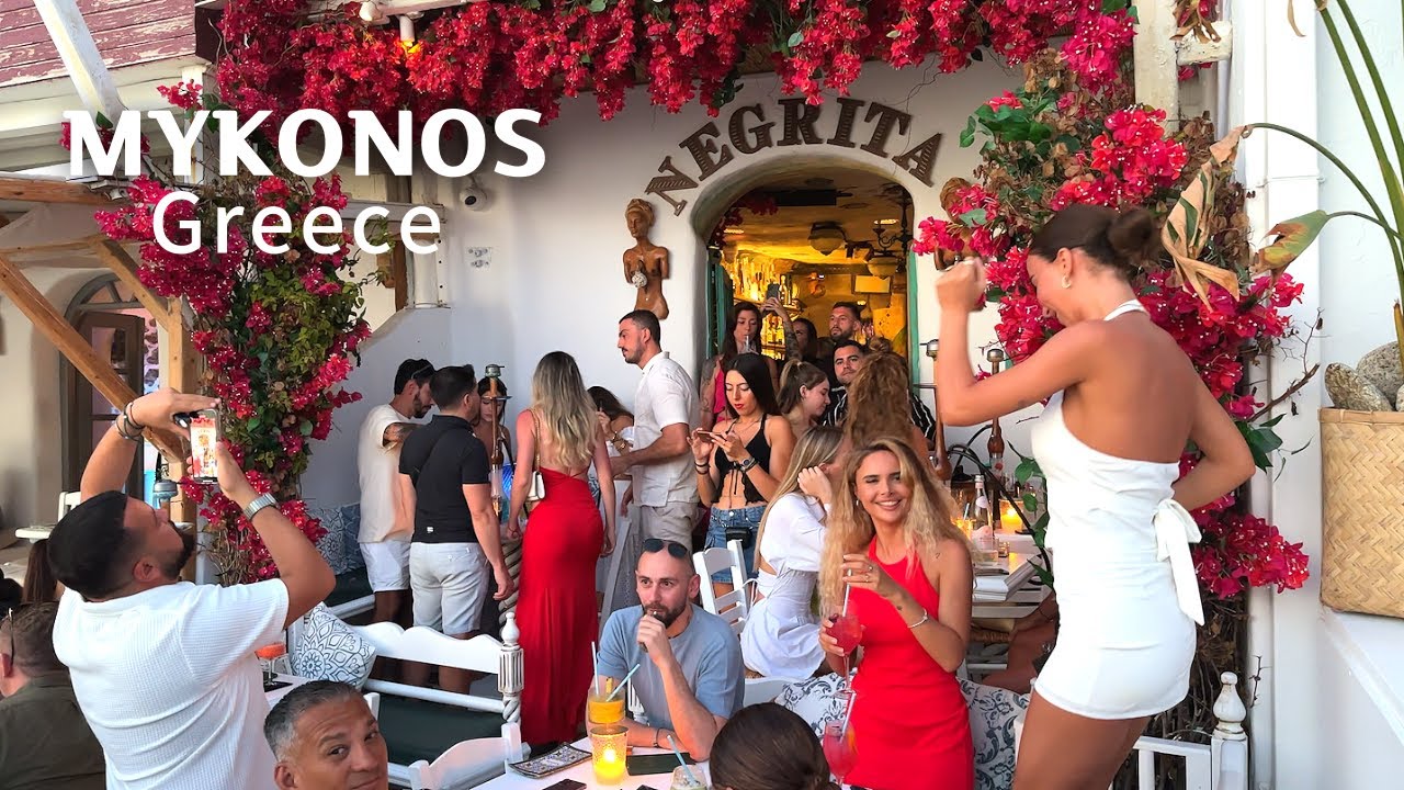 [4K]🇬🇷Пешеходная экскурсия по Миконосу, самому популярному и роскошному месту Греции, 2024 г.