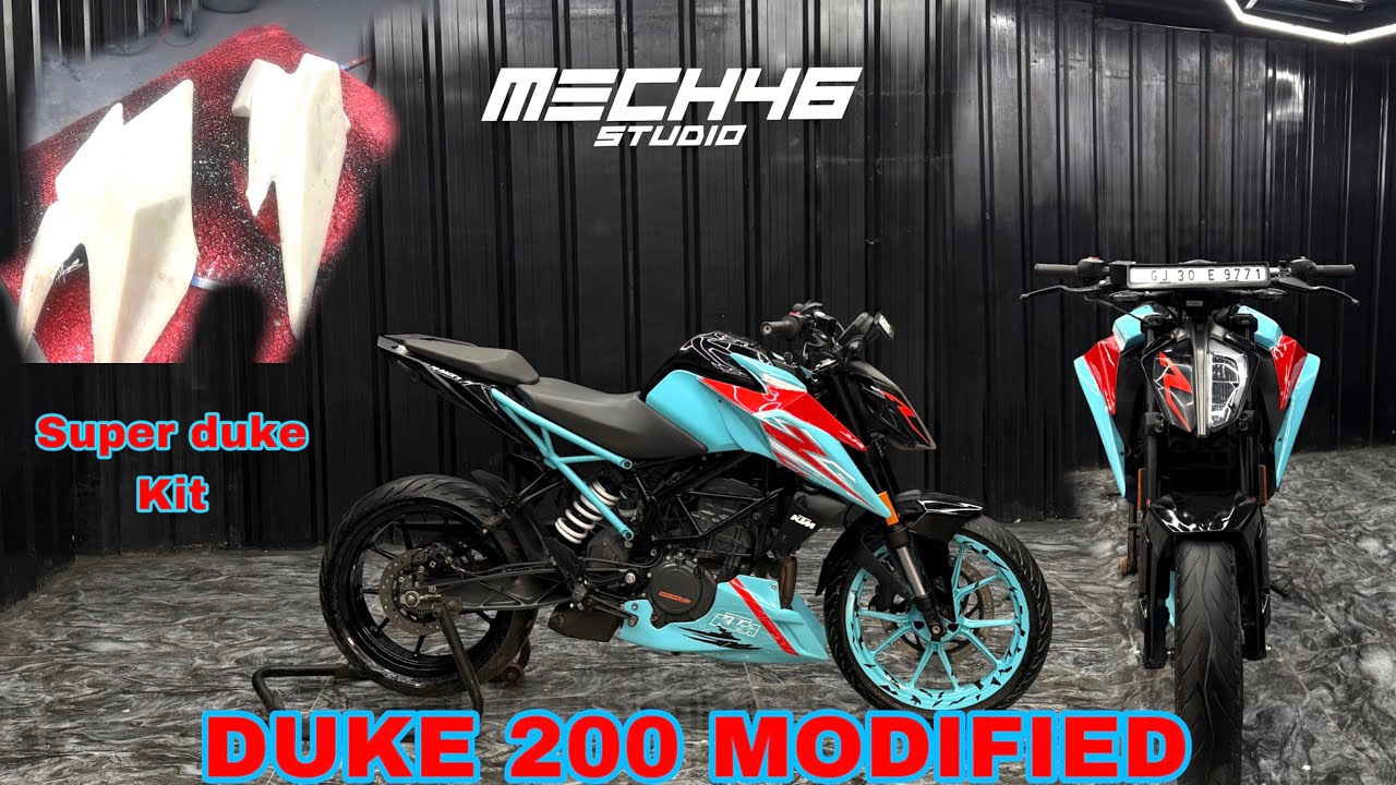 Giving delivery of KTM DUKE 200 Modified into Super duke || super duke kit ❤️