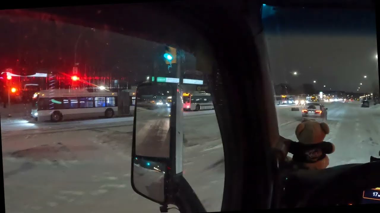 eine rutschige Nachtfahrt bei Glätte - Truck POV - #734