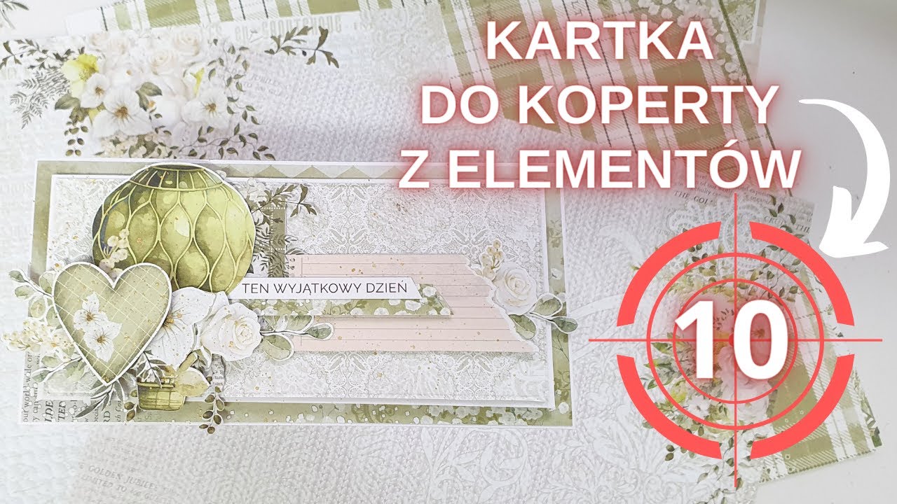 Prosta kartka do koperty. Elementy do wycinania. Cardmaking.