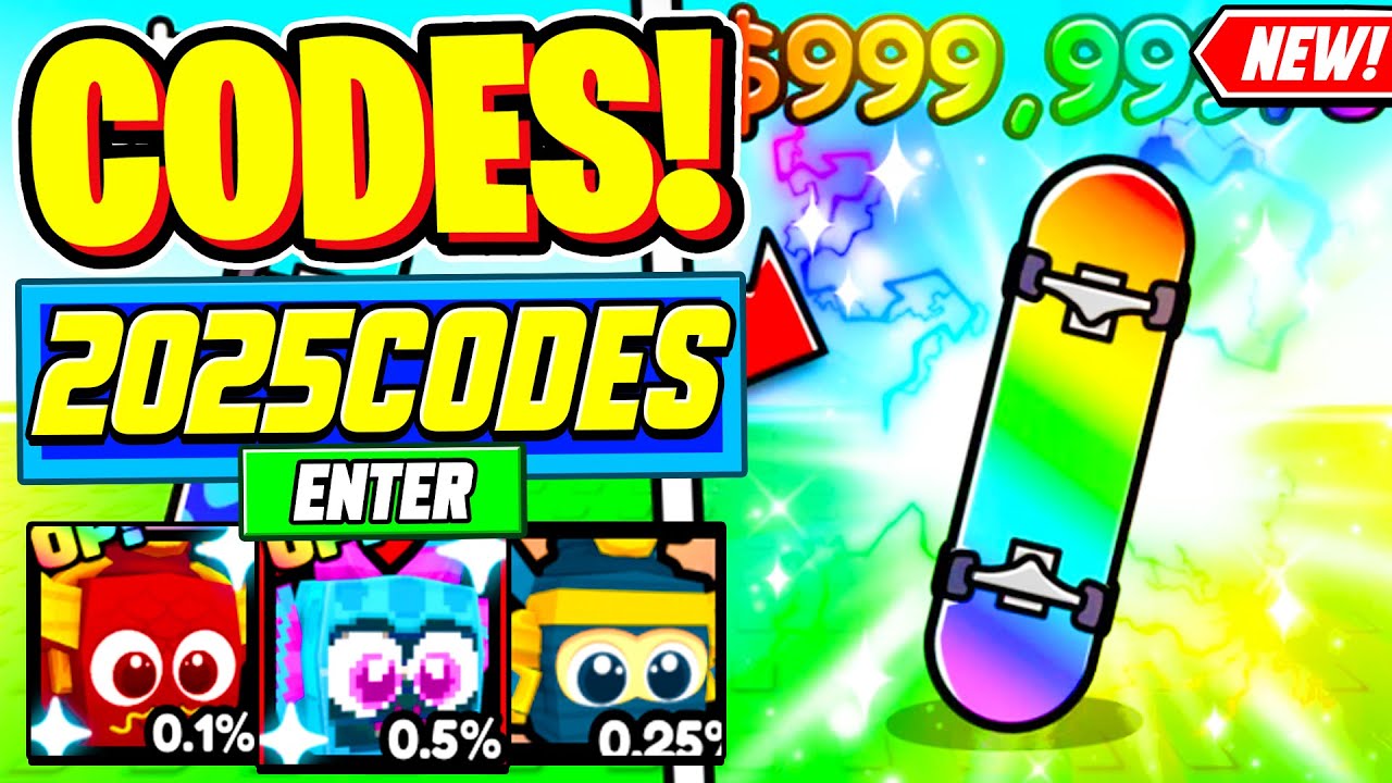 ⚠️Новые⚠️ ВСЕ РАБОЧИЕ КОДЫ для Skateboard Simulator 2025 - Коды Roblox Skateboard Simulator 2025