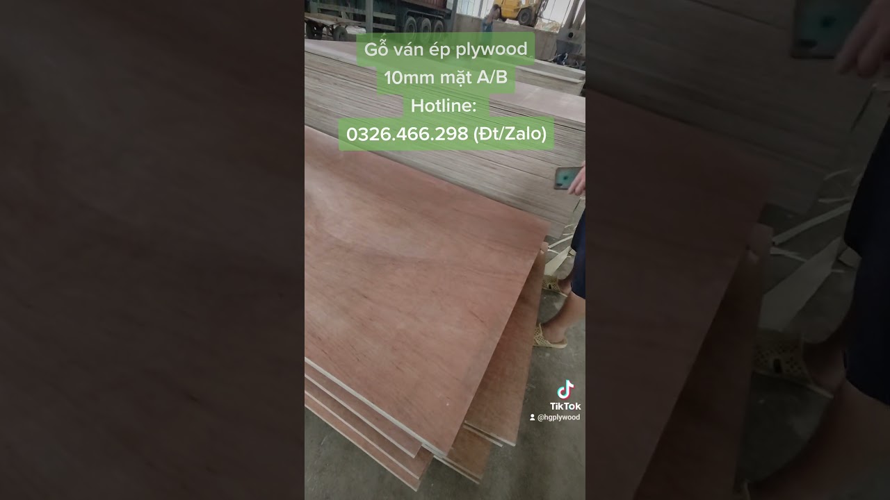 Gỗ d&aacute;n plywood kt:1.2mx2.4m độ d&agrave;y 10mm #govanep #godan #vanep #gocongnghiep #vanep10mm #vanbaobi