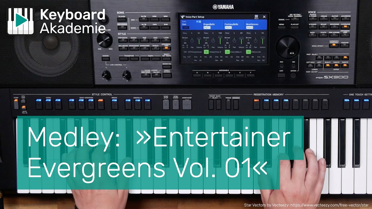 Ein Medley mit dem Style-Pack »Entertainer Evergreens Vol. 01« auf dem SX900 // KA live