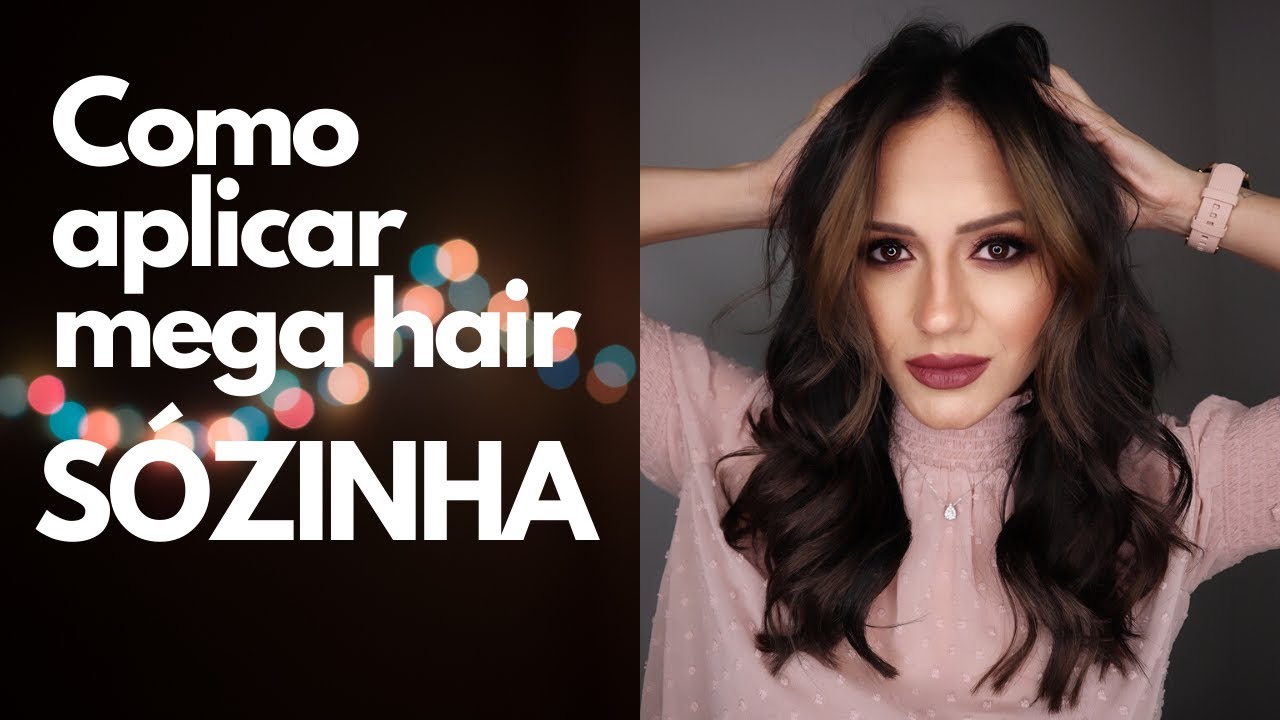 Como aplicar mega hair de fita adesiva #sózinha.
