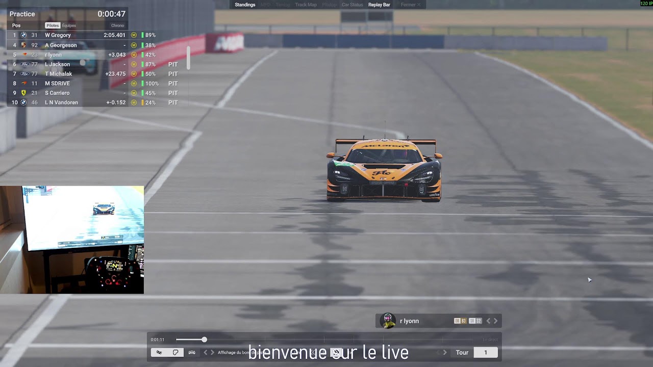 le mans ultimate   multijoueur course sur circuitde  de sebring mclaren