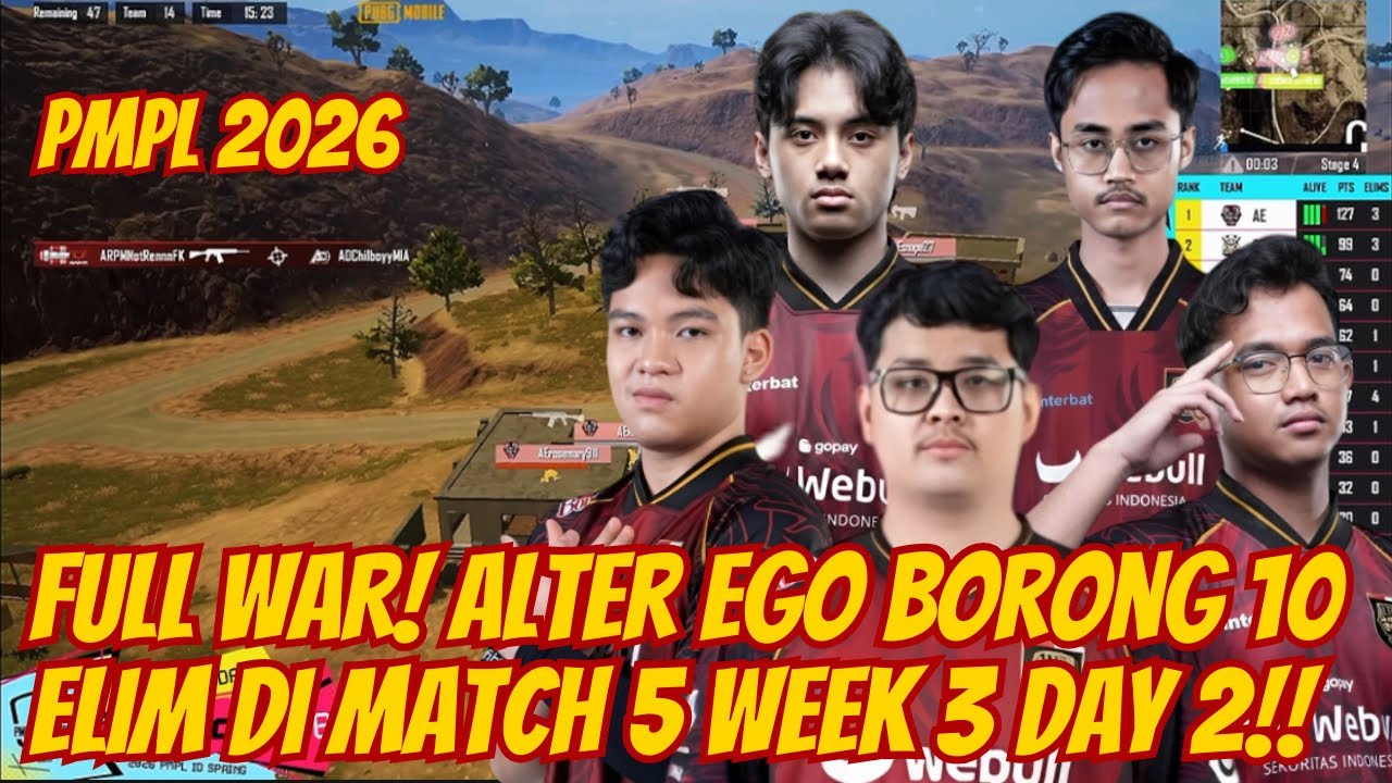 FULL FIGHT‼️ Alter Ego Amankan 10 Elim di Match 5 PMPL 🥶😱 #pubgmobile 