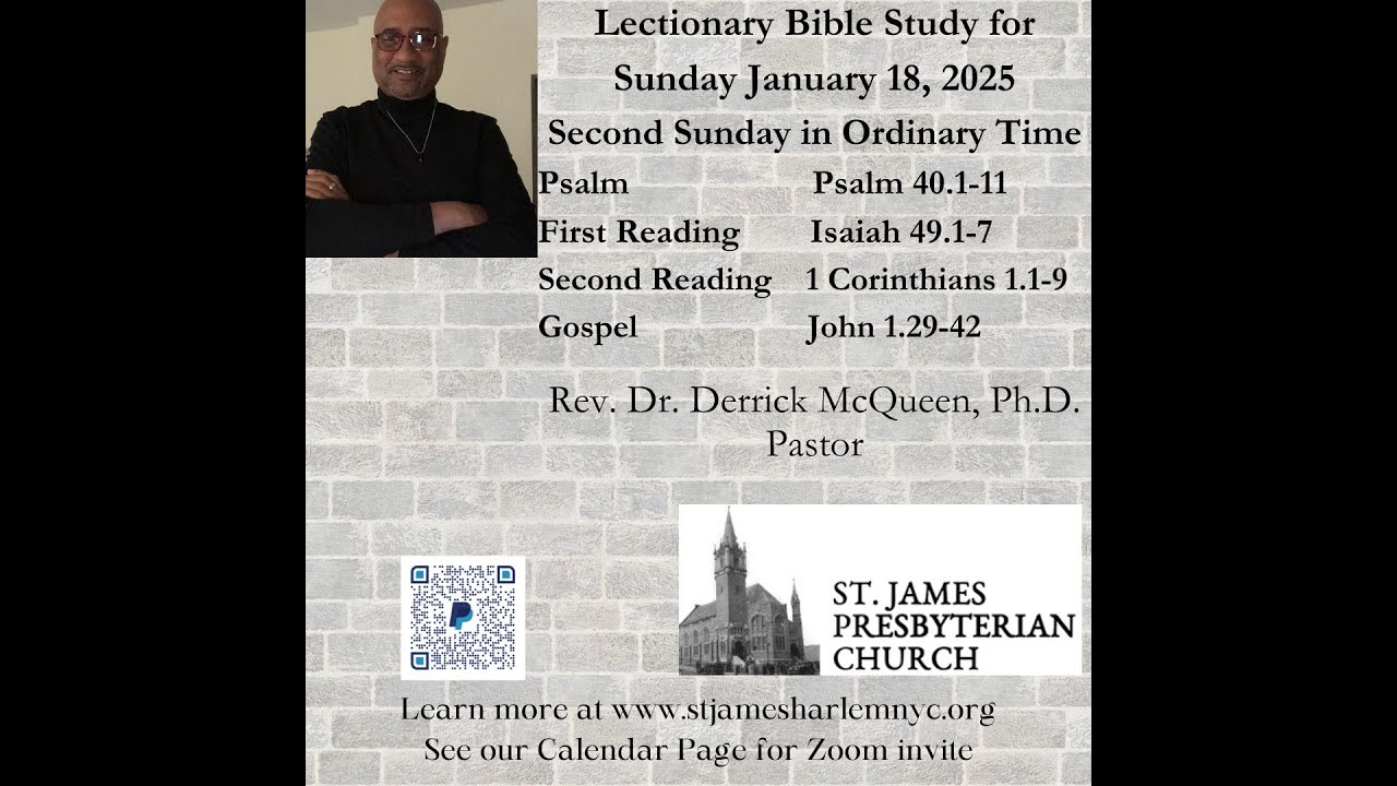 St  James Lectionary Bible Study for 01 18 2026
