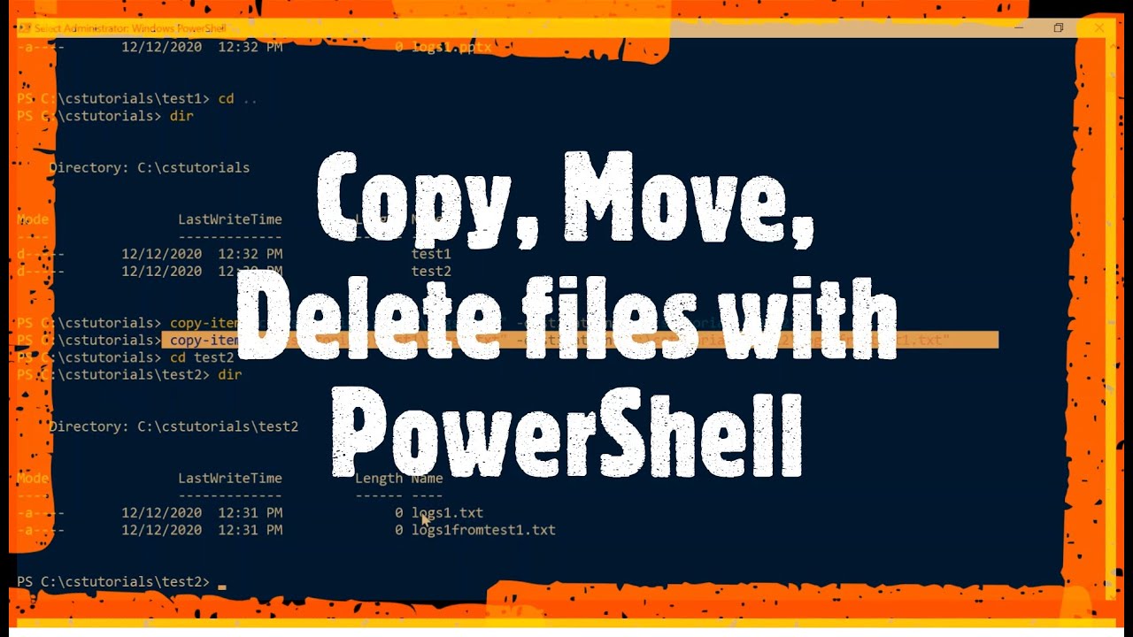 Copy, Move and Delete files with PowerShell